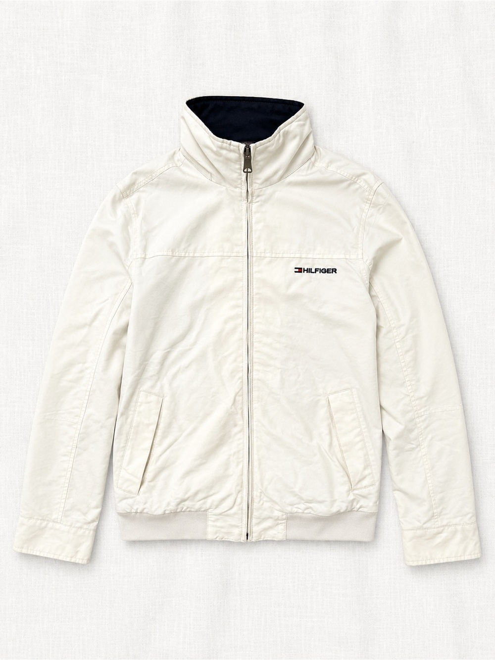 Tommy Hilfiger Off-White Zip-Up Jean Jacket